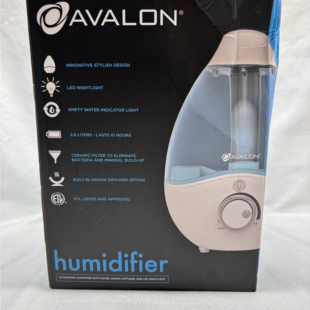 Avalon Ultrasonic Premium Cool Mist Humidifier Nightlite Aroma Diffuser
